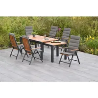 Merxx Athos Set 13-tlg Flex-Gartentisch Ausziehbar 180/360 x 100