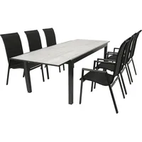 DEGAMO FARO Set 7-tlg. Schwarz/Grau