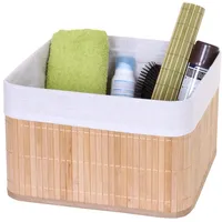 MCW Aufbewahrungskorb MCW-C21, Korb Aufbewahrungsbox Ordnungsbox Sortierbox Regalkorb, Bambus