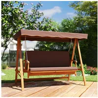 Outsunny 2 in 1 Hollywoodschaukel mit Liegefunktion, 3-Sitzer Gartenschaukel
