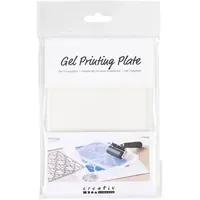 Creativ Company Gel Druckplatte, Größe 12,7x17,8x1 cm, Matt, transparent,