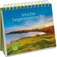 Pattloch Geschenkbuch Postkartenkalender 2026: Irische Segenswünsche