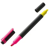 MacMa Zweifarbiger Textmarker je eine Seite neongelb + neonpink