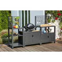Siena Garden Outdoorküche, Anthrazit, Metall, 168x70.5x90 cm, Grills &