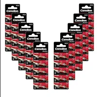 Camelion 100 Stück Camelion Knopfzelle, Uhren-Batterie LR41 AG3 (10x