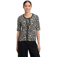 Betty Barclay Shirtjacke mit Rippenstruktur in Beige/Schwarz | Gr.: