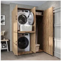 Roomart Waschmaschinenumbauschrank Roomart Dora 130 cm (Waschmaschinenschrank DORA für