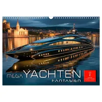 Calvendo Mega Yachten Fantasien (Wandkalender 2026 DIN A3 quer),