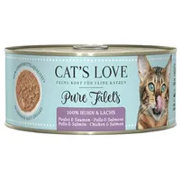 Cat's Love Filet pur Huhn und Lachs 12 x
