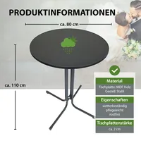 Trutzholm Stehtisch klappbar Ø 80 cm in Anthrazit &
