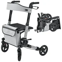 Juskys Aluminium Rollator Vital mit Sitz Grau