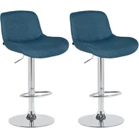 CLP 2er Set Barhocker Solon Chrom I Samtbezug oder