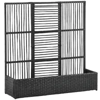 Outsunny Polyrattan Hochbeet mit Rankgitter 103 x 29 x