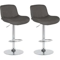 CLP 2er Set Barhocker Solon Chrom I Samtbezug oder
