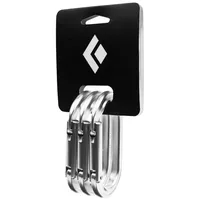 Black Diamond Oval Keylock Karabinerhaken 3 Einheiten - Polished