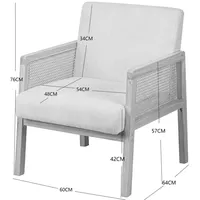 Möbel Kraft Sessel Borgo 60 x 76 x 64