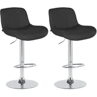 CLP 2er Set Barhocker Solon Chrom I Samtbezug oder