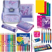 Herlitz Schulranzen Set Loop Plus Butterfly Paradise 14-teilig