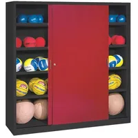 C+P Ballschrank mit Vollblech-Schiebetüren (Typ 4), HxBxT 195x190x60 cm,