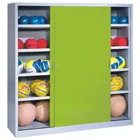 C+P Ballschrank mit Vollblech-Schiebetüren (Typ 4), HxBxT 195x190x60 cm,