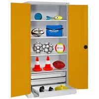 C+P Sportgeräteschrank mit Schubladen und Vollblech-Flügeltüren (Typ 4), HxBxT