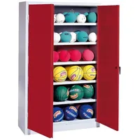 C+P Ballschrank mit Vollblech-Flügeltüren (Typ 3), HxBxT 195x120x40 cm,