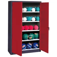 C+P Ballschrank mit Vollblech-Flügeltüren (Typ 3), HxBxT 195x150x50 cm,