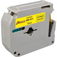Ampertec P-Touch Band kompatibel zu M-K631BZ schwarz auf gelb