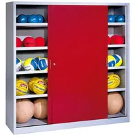 C+P Ballschrank mit Vollblech-Schiebetüren (Typ 4), HxBxT: 195x120x60 cm,