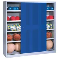C+P Ballschrank mit Lochblech-Schiebetüren (Typ 4), HxBxT 195x190x60 cm,