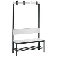 C+P Umkleidebank für Feuchträume mit Rückenlehne, Ca. Farbton RAL