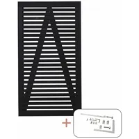 Plus Gartentor Einzeltor 100 x 180 cm Schwarz/Holz