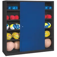 C+P Ballschrank mit Vollblech-Schiebetüren (Typ 4), HxBxT: 195x120x40 cm,