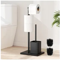 Luxuskollektion Edelstahl Klopapierhalter mit Klobürste und WC Bürste