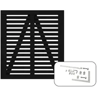 Plus Gartentor 100 x 107 cm Schwarz/Holz