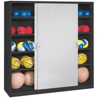 C+P Ballschrank mit Vollblech-Schiebetüren (Typ 4), HxBxT 195x120x50 cm,
