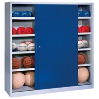 C+P Ballschrank mit Vollblech-Schiebetüren (Typ 4), HxBxT: 195x120x40 cm,