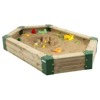 Hörby Bruk Sandkasten 6-eckig Holzsandkasten ohne Abdeckung, f. 0,6