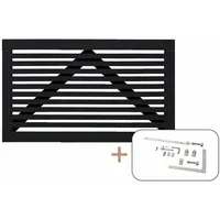 Plus Einzeltor 150 x 90 cm Schwarz/Holz