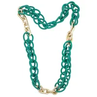 COLLEZIONE ALESSANDRO Kette Loop Glam grün / Polyurethan