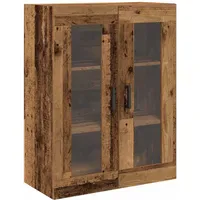 VidaXL Wandschrank mit Glastüren Altholz 69,5x34x90 cm