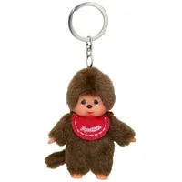 Monchhichi Junge rot Anhänger | 10 cm Monchhichi Schlüssel-Anhänger