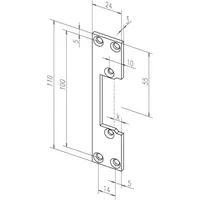 ASSA ABLOY Flachschließbl.107 STA verz.ktg.B.24xL.110mm DIN L/R