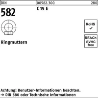 Industrial Quality Supplies DIN 582 C Ringmuttern C15E M