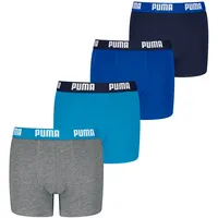 Puma Boxershort 4er Pack in Blau/Grau - Gr.: 170/176