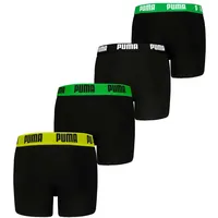 Puma Boxershort 4er Pack in Schwarz/Grün | Gr.: 134/140