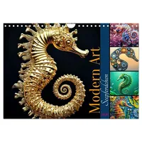Calvendo Seepferdchen - Modern Art (Wandkalender 2026 DIN A4