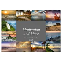 Calvendo Motivation und Meer (Wandkalender 2026 DIN A3 quer),