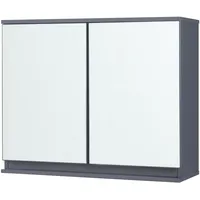[en.casa] Spiegelschrank Overath 60x20x50 cm Grau