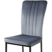 Albatros Esszimmerstühle mit Samt-Bezug 6er Set Grau - Stilvolles